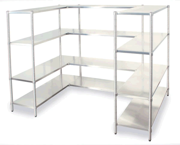 Estantería de acero inoxidable ISOTANK — estanterías modulares para cocina profesional y almacenaje alimentario